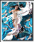 herons, digital painting, surreal painting, fantasy art, nudes, painting, illusion